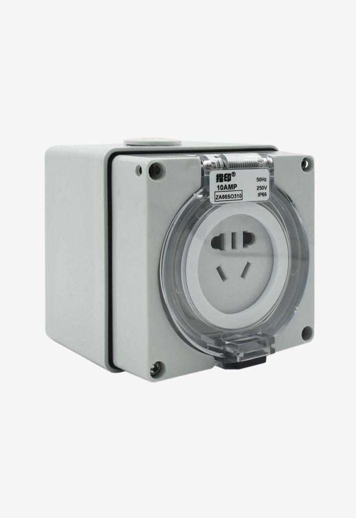指印户外防水插座