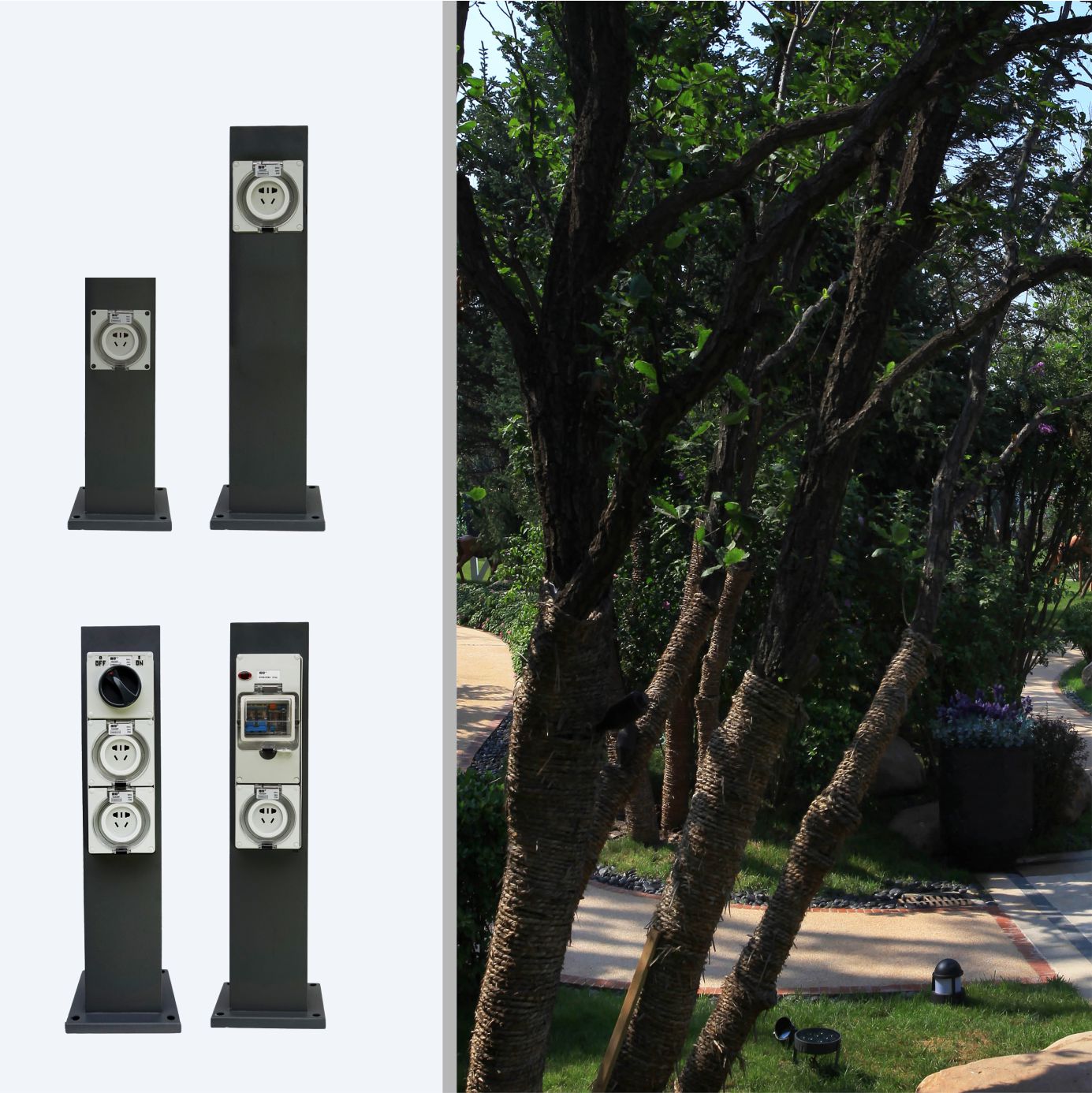 【指印】庭院草坪插座柱