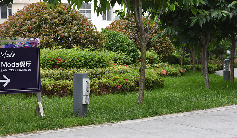 指印水电桩——青岛海信广场水电补给站